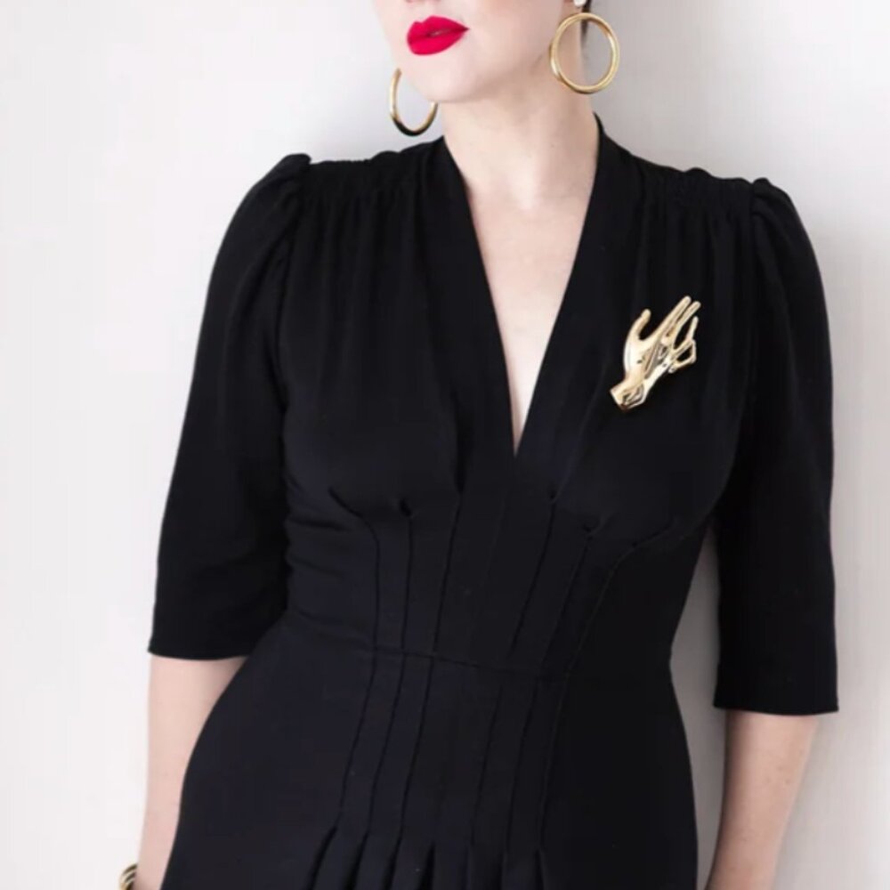 Trashy Diva "Jenny" Dress - Black Stretch - size 14